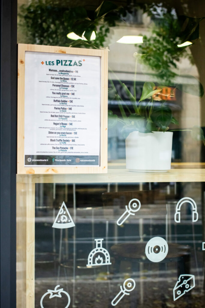 Découvrez la carte des pizzas de Pizza Records Sarlat !
